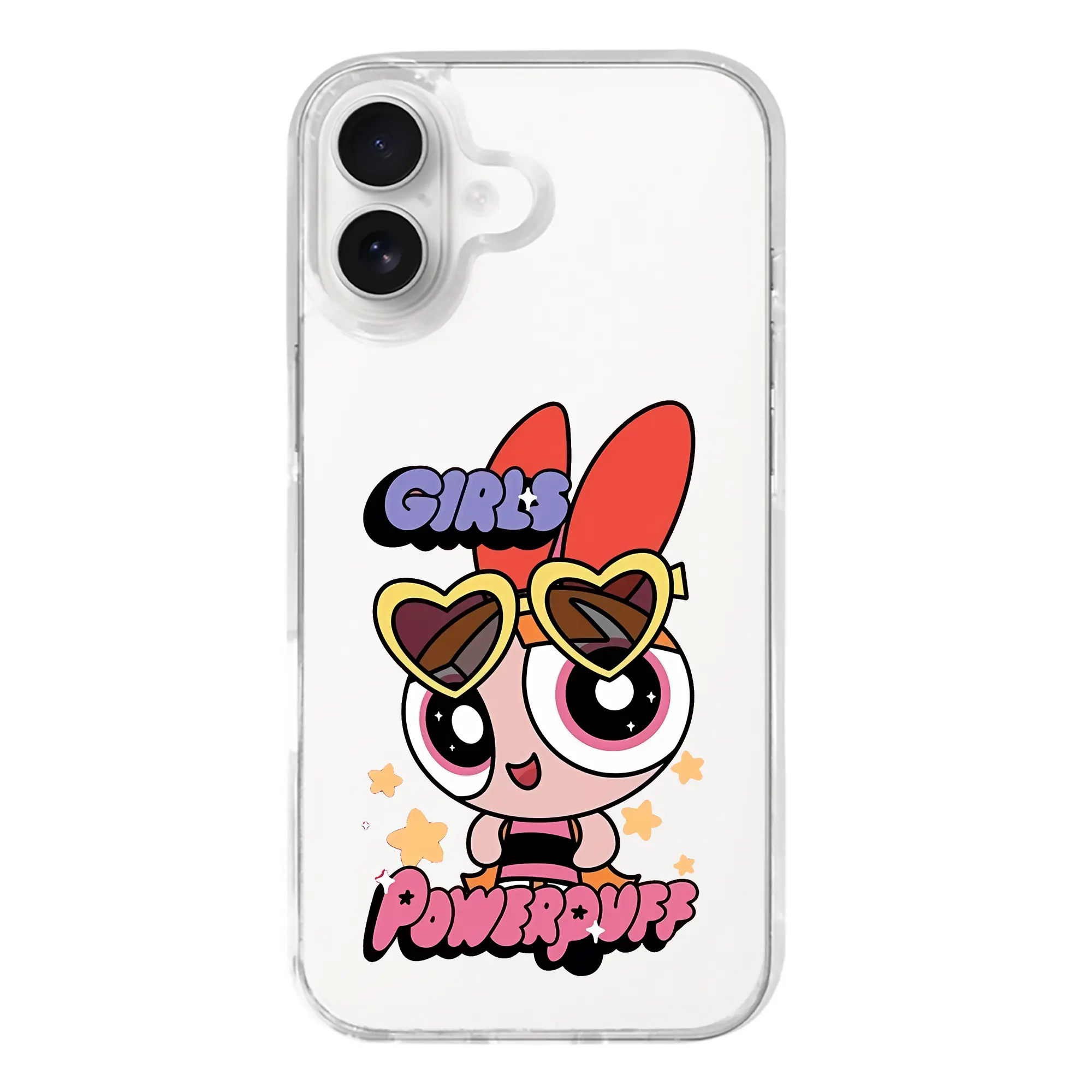 パワパフガールズ グッズ ブロッサム - iPhone 17シリーズ 透明スマホケース – 薄型・耐衝撃・精密フィット保護カバー